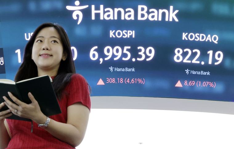 코스피, 장초반 7000포인트 탈환…15거래일 만