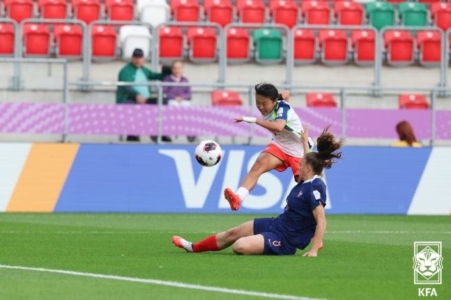 ‘조혜영 선제골’ 박윤정호, 女 U-20 월드컵 첫 판서 ‘강호’ 프랑스와 1-1 무승부